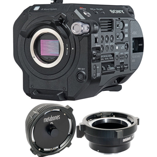 Sony FS7 II 4K Camcorder + Metabones PL-E Adapter (view 1)