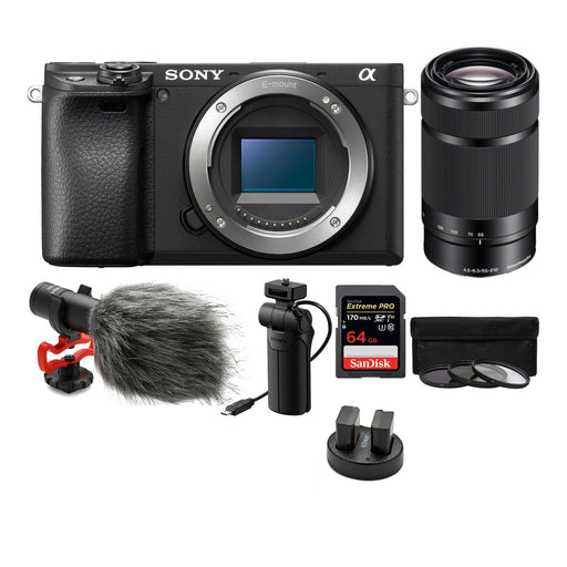Sony Alpha a6400 with 55-210mm Lens & Shooting Grip Bundle — view 1