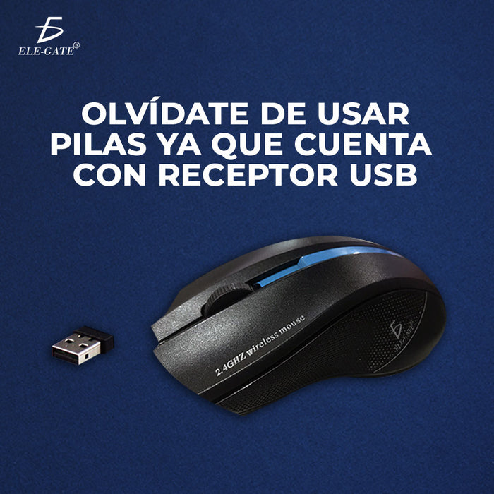 ELE-GATE Wireless Keyboard and Mouse Kit (ST.03) Spanish Spain Black Color reliable wireless connection_Allows you to work or play up to 10 meters away. - NJ Accessory/Buy Direct & Save