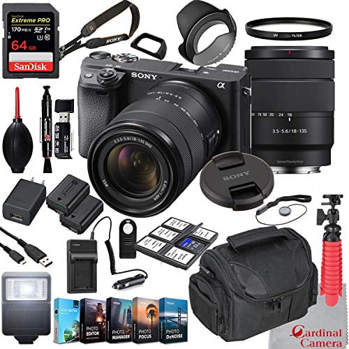 Sony Alpha a6400 Mirrorless Camera with 18-135mm Lens Bundle