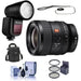 Sony FE 24mm f/1.4 GM Lens with Flash & Accessories Bundle