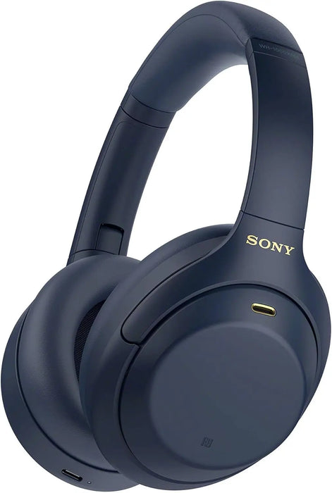 Sony - WH1000XM4 Wireless Noise-Cancelling Over-the-Ear Headphones (Midnight Blue)