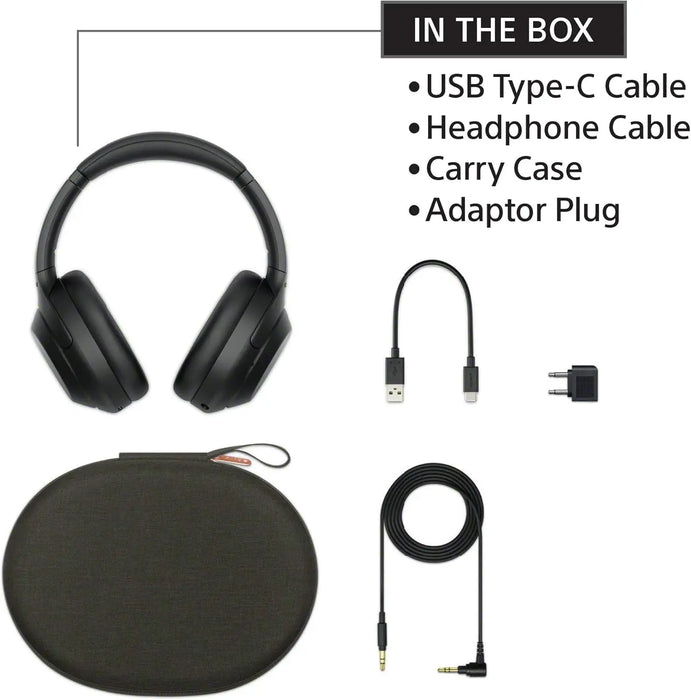 Sony - WH1000XM4 Wireless Noise-Cancelling Over-the-Ear Headphones (Midnight Blue)