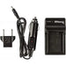 ULTIMAXX Portable Camera Battery Charger for Canon LPE6 EOS with Car Adapter
