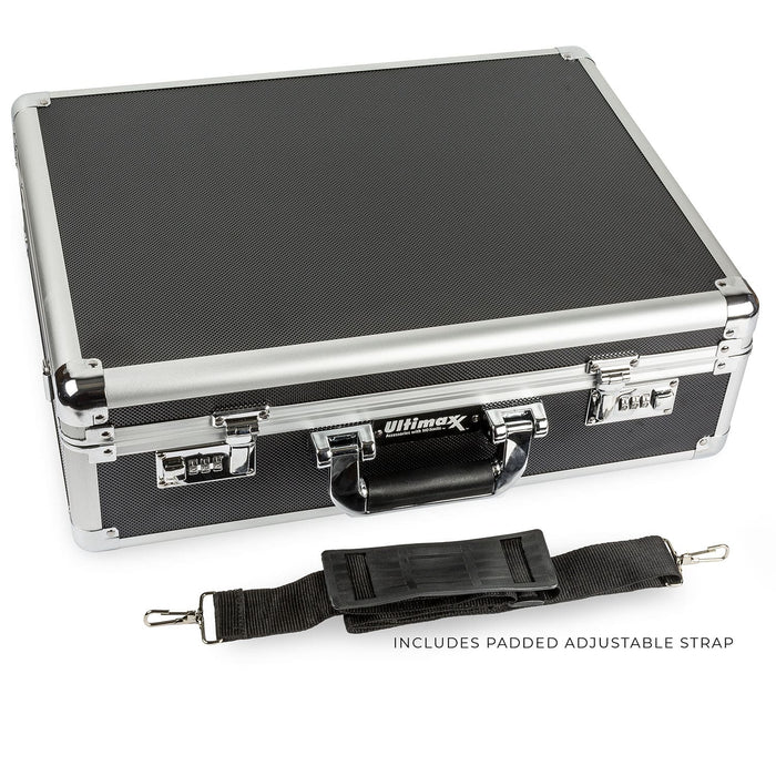 Ultimaxx Medium Aluminum Hard Camera Case with Dual Combination Locks