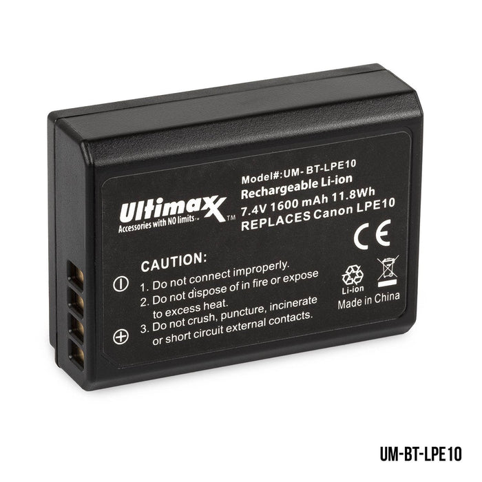 Ultimaxx High-Capacity Rechargeable Camera & Video Camera Batteries for Major Brands