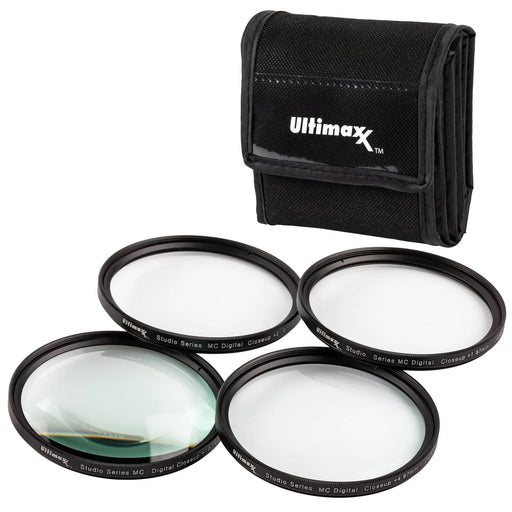Ultimaxx 46mm Macro Close-Up Filter Kit: +1, +2, +4, +10 Diopter Lenses