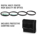 Ultimaxx 46mm Macro Close-Up Filter Kit: +1, +2, +4, +10 Diopter Lenses