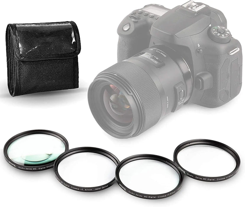 Ultimaxx 46mm Macro Close-Up Filter Kit: +1, +2, +4, +10 Diopter Lenses