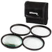 Ultimaxx 62mm Macro Close-Up Lens Filter Kit: +1, +2, +4, +10 Diopter