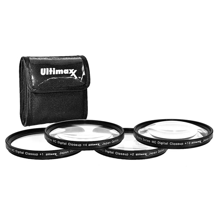 Ultimaxx 62mm Macro Close-Up Lens Filter Kit: +1, +2, +4, +10 Diopter