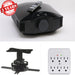 Sony VPL-HW45ES Full HD 3D Home Theater Projector w/ Mount & Surge Protector Bundle