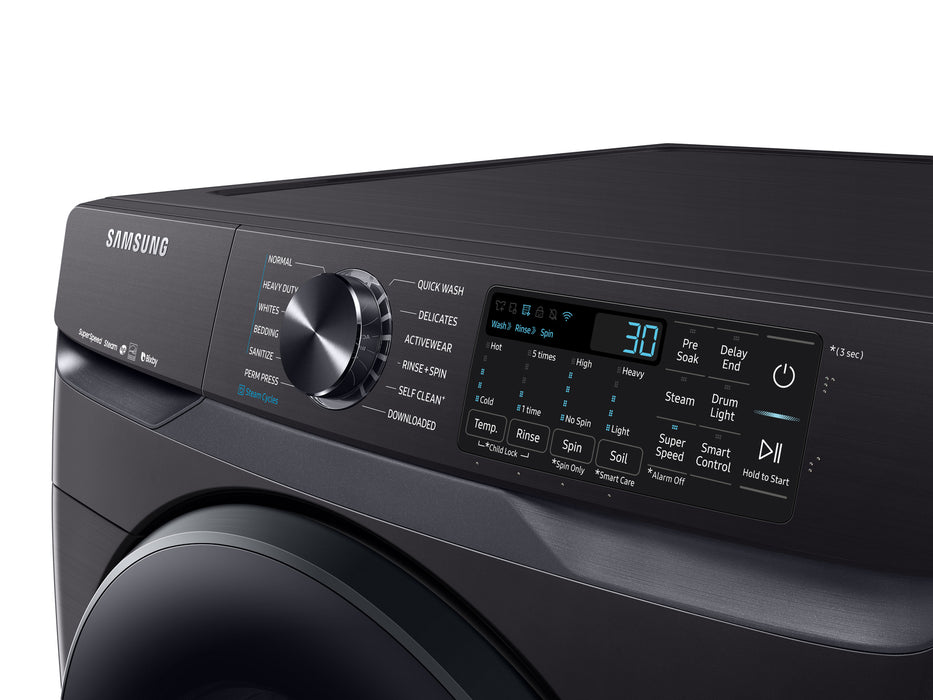 Samsung 5.0 cu. ft. Smart Front Load Washer Super Speed Black Stainless Steel