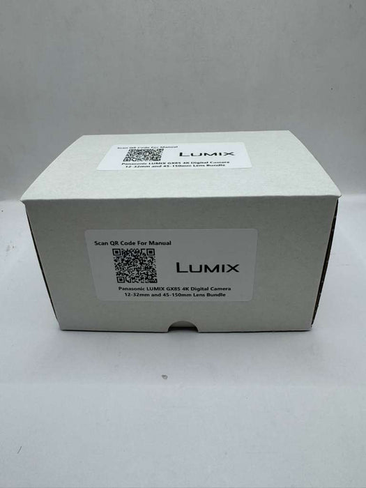Panasonic LUMIX GX85 4K Digital Camera, 12-32mm and 45-150mm Lens Bundle (Open Box, Never Used)
