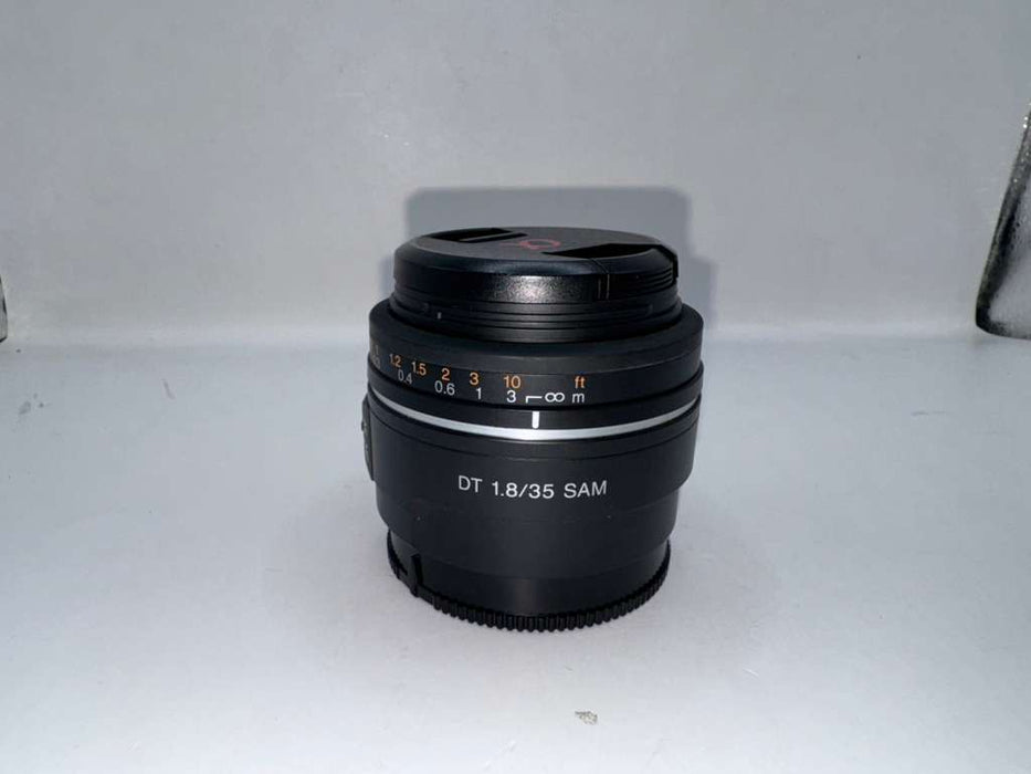 Sony DT 35mm f/1.8 SAM Lens, Care Bundle: Filters+Cleaning Kit+Pouch Bag (Open Box, Never Used)