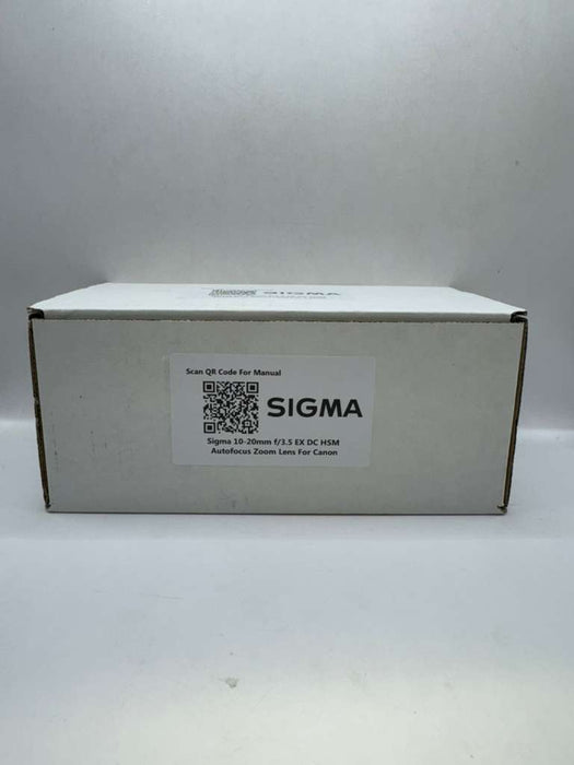 Sigma 10-20mm f/3.5 EX DC HSM Autofocus Zoom Lens For Canon (Open Box, Never Used)