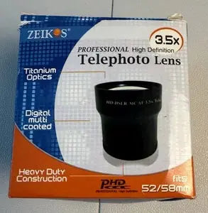Zeikos ZE-3558T 58mm 3.5X Telephoto Lens for Canon