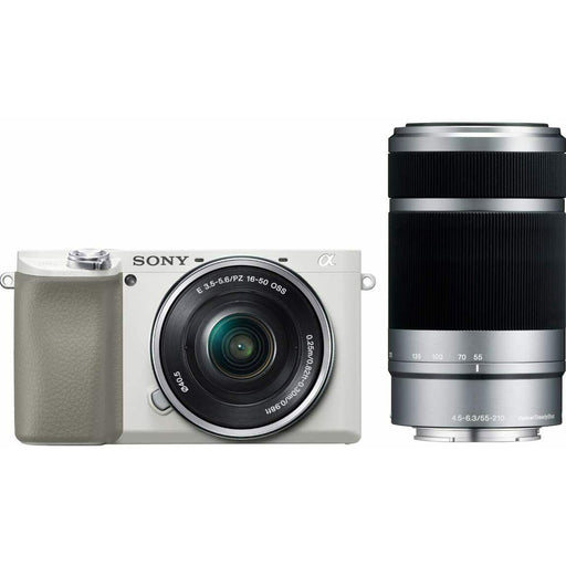 Sony A6100 Mirrorless Camera with 16-50mm White, 55-210mm Lens — view 2