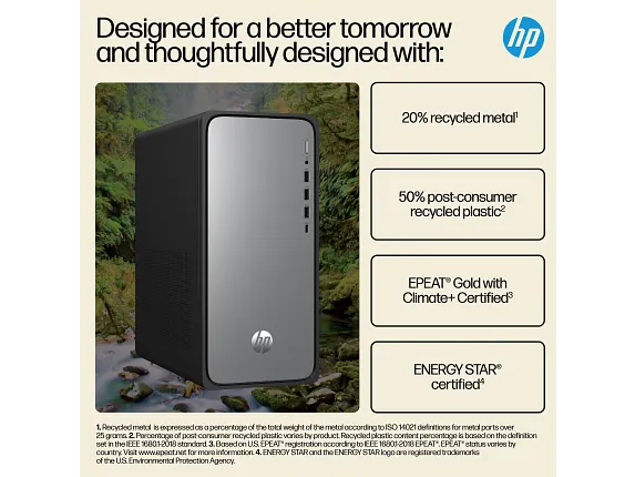 HP OmniDesk M02-0055t Desktop PC Intel Core i5 16GB RAM 512GB SSD Meteor Silver