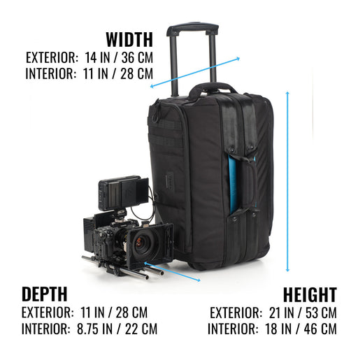 Tenba Cineluxe v2 Roller 21 black wheeled camera case