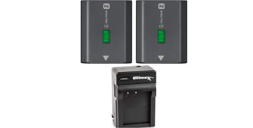 Sony NP-FZ100 Battery 2-Pack + Ultimaxx Rapid Charger — view 2