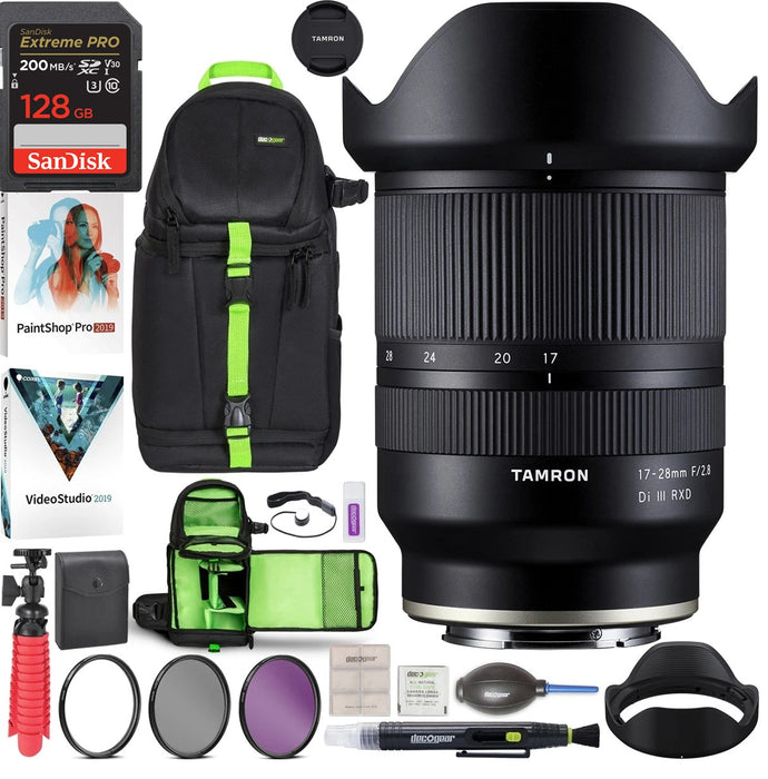 Tamron 17-28mm F2.8 Di III RXD A046 Full Frame Lens for Sony E-Mount Pro Bundle