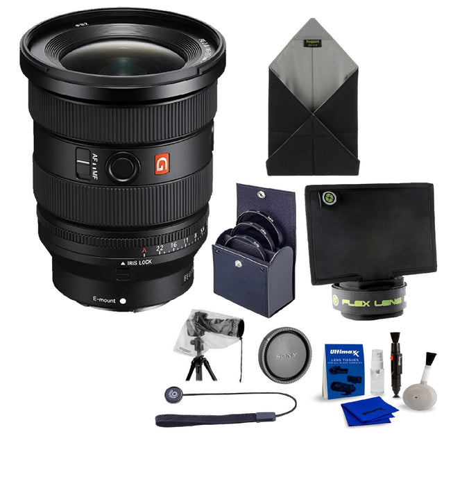 Sony FE 16-35mm f/2.8 GM II G Master Lens Bundle with 82mm Filter Kit + Flex Lens Shade + Lens Pouch + Rear Lens Cap + Rain Cover and Cleaning Kit