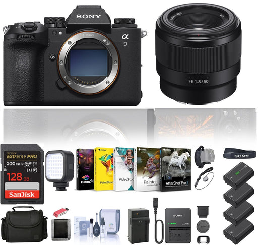 Sony a9 III Camera + FE 50mm f/1.8 Lens Bundle (128GB, 3 Batteries) — view 1