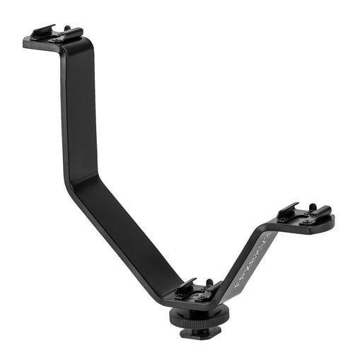 Flashpoint Triple Shoe Mount V-Bracket For DSLR Camera Video Lights, Monitors or Microphones - Buy Direct & Save
