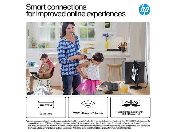 HP OmniDesk M02-0055t Desktop PC Intel Core i5 16GB RAM 512GB SSD Meteor Silver
