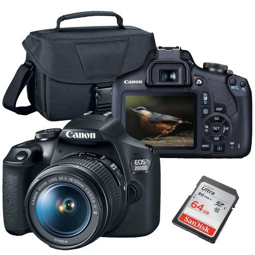 Canon EOS Rebel T6/2000D DSLR Camera with 18-55mm Lens| 500mm Preset Lens Essential Bundle