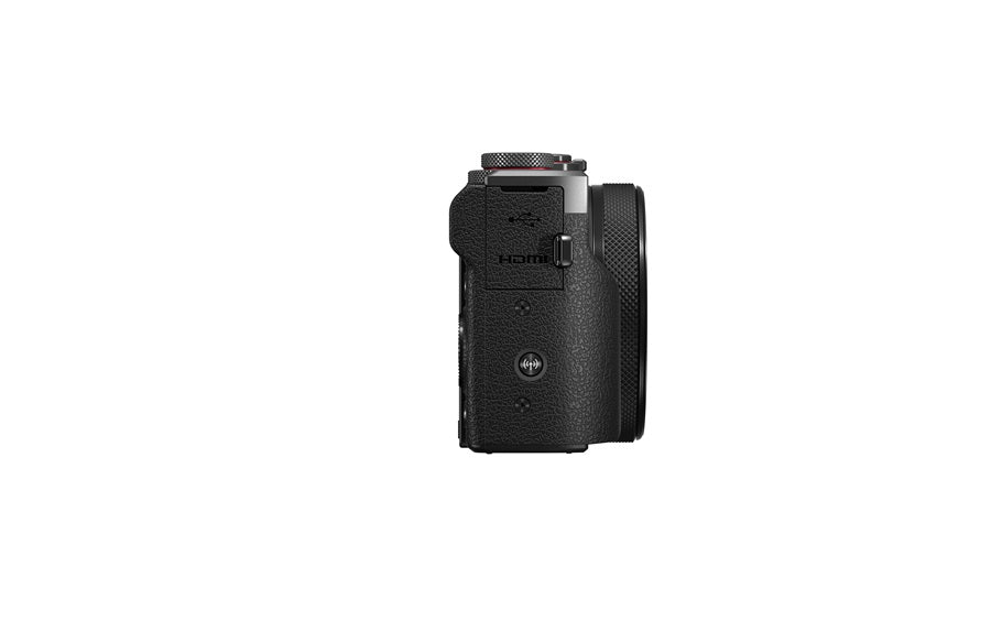 Canon G7 X Mark III 30th Anniversary - Right side view with ports