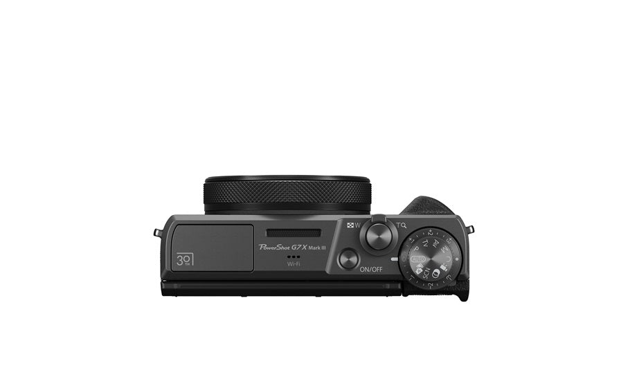 Canon G7 X Mark III 30th Anniversary - Top view with mode dial