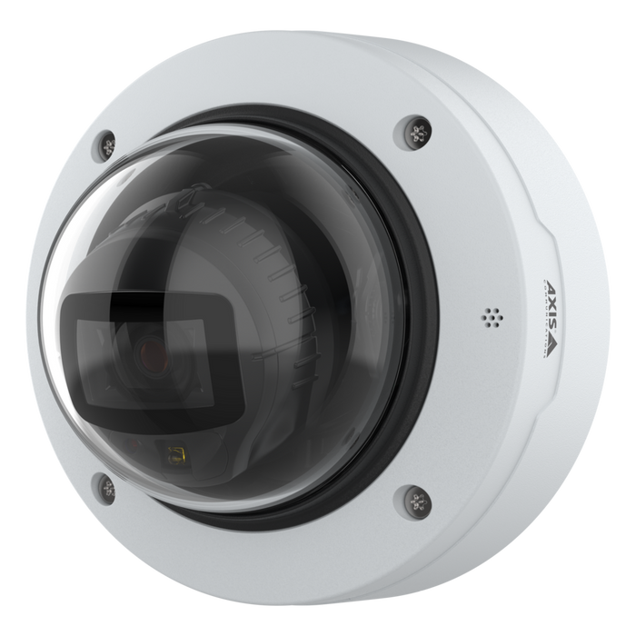 Axis P3285-LV 2MP Indoor AI Dome Camera (MFR 02980-001) — wall angle view