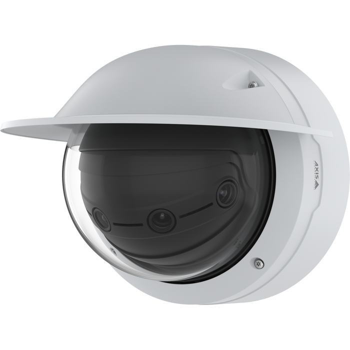 Axis Q3839-PVE 29MP 8K Outdoor Panoramic Camera (MFR 02657-001) — wall angle with weather shield