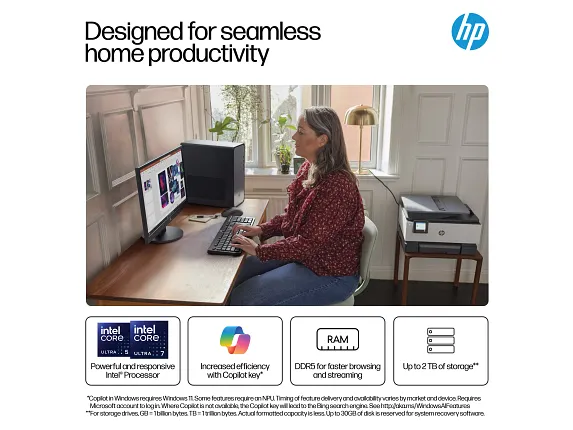 HP OmniDesk M02-0055t Desktop PC Intel Core i5 16GB RAM 512GB SSD Meteor Silver