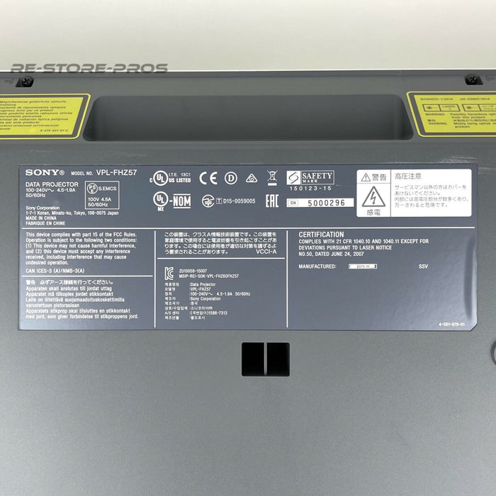 Sony VPL-FHZ57/W Laser WUXGA Projector - NJ Accessory/Buy Direct & Save