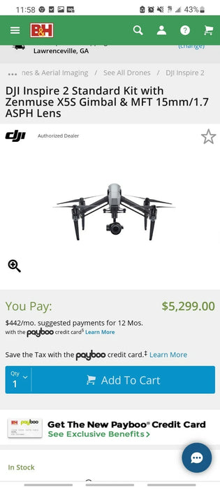DJI Inspire 2 Drone 6K Camera