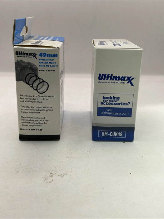 🔍 Ultimaxx 49mm Pro 4 PC HD Macro Close-Up Lens Bundle – Capture Every Detail Like a Pro!