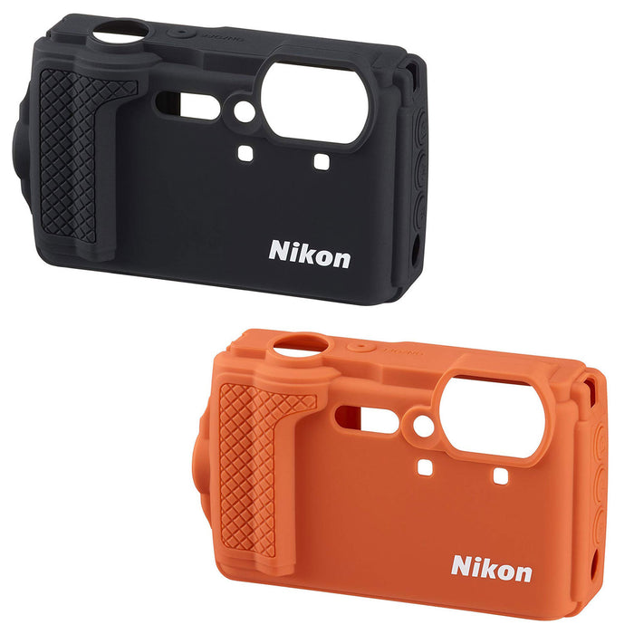 Nikon Silicon Camera Case CF-CP3 for COOLPIX W300 Black Orange