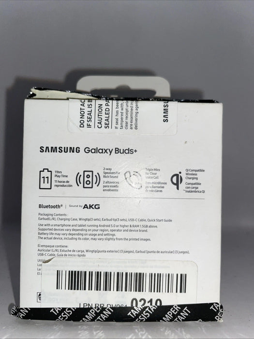 🎧 Samsung Galaxy Buds+ Plus – True Wireless Earbuds (White, SM-R175)