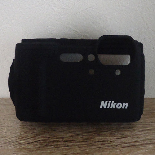 Nikon Silicon Camera Case CF-CP3 for COOLPIX W300 Black Orange