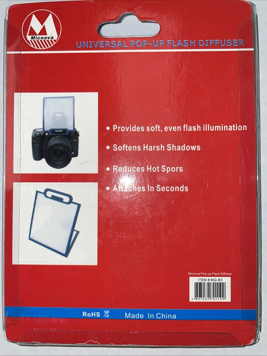 💡 Micnova MQ-B3 Universal Pop-Up Flash Diffuser – Soft, Professional Lighting Anywhere! - BuyDirect & Save