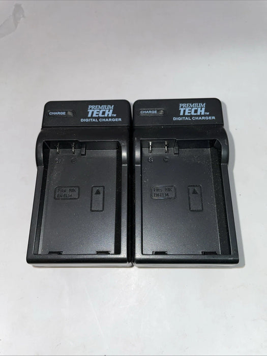 🔌 2× Premium Tech EN-EL14 Digital Travel Chargers – Fast, Compact & Reliable Power Solution
