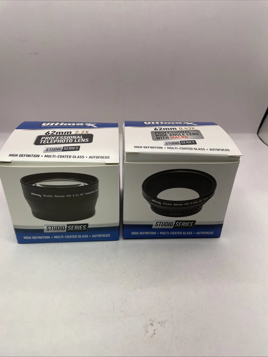 🌌 Ultimaxx 62mm Professional Wide-Angle & Telephoto Converter Lens Set