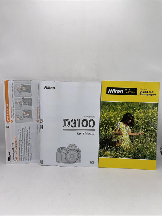 📚 Nikon D3100 English User’s Manual + Nikon School Guide to Digital SLR Photography