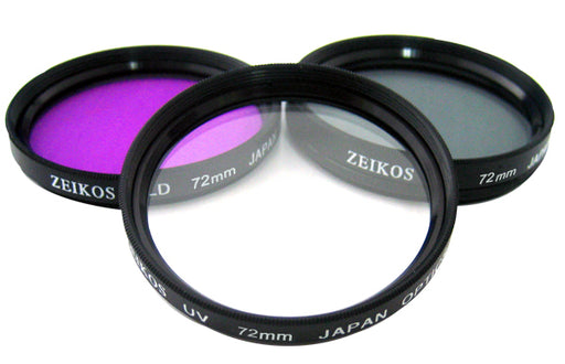 Zeikos 72mm Pro Glass Filter Kit