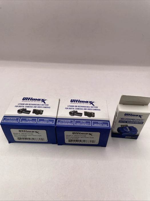 🔋 2× Ultimaxx FV100 4900mAh High-Capacity Battery Pack + Bonus Card Reader