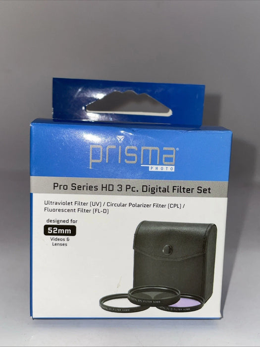 📷 Prisma Photo Pro Series HD – 3-Piece 52mm Filter Set (UV • CPL • FL-D)