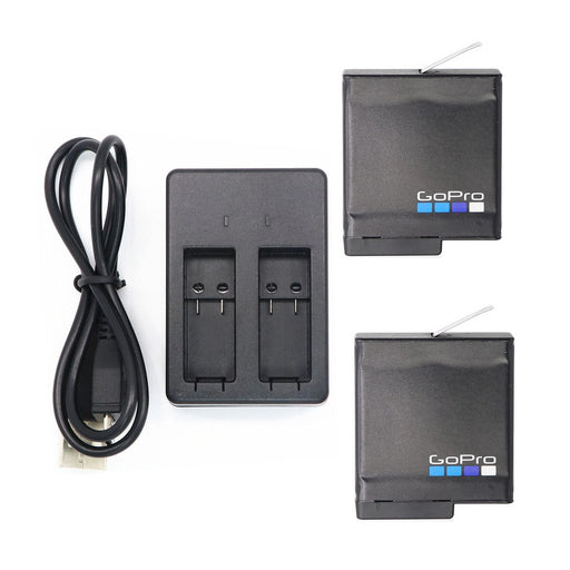 2-Pack Original GoPro HERO5 Battery and Charger – Silver